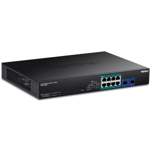 TRENDnet TPE-1020SB 10-Port Managed Gigabit 95W PoE++ port Switch, 2x SFP ports, rack mountable